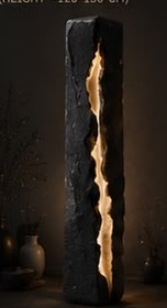 Gece Siyah serisi Obsidyen yer lambası